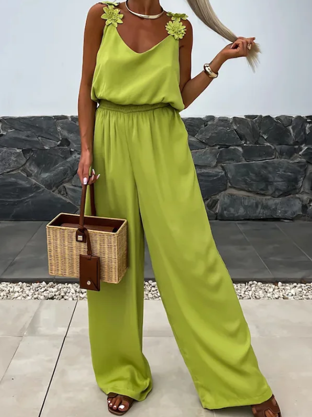  Female Elegant Jumpsuit Pants